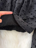 Off Shoulder Polka Dot Long Sleeved Blouse