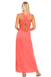 Maxi Dress with Cross Back Straps