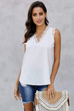 Lace Detail V Neck Top