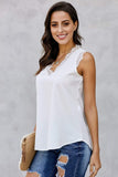 Lace Detail V Neck Top