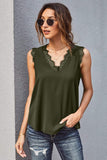 Lace Detail V Neck Top