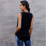 Lace Detail V Neck Top