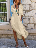 Loose Woven Shirt Dress