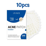 Ouhoe 240pcs Invisible Acne Patches Face Spot Scar Care Pimple Remover Waterproof Acne Healing Concealer Covering Face Stickers