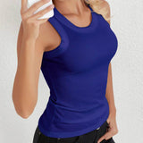Women Ribbed Sleeveless Slim Fit Basic Tank Top