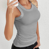Women Ribbed Sleeveless Slim Fit Basic Tank Top
