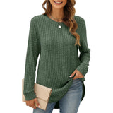 Long Sleeve Lightweight Ribbed Tunic Sweater S-2X