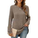Long Sleeve Lightweight Ribbed Tunic Sweater S-2X