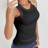 Women Ribbed Sleeveless Slim Fit Basic Tank Top