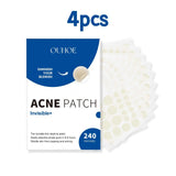 Ouhoe 240pcs Invisible Acne Patches Face Spot Scar Care Pimple Remover Waterproof Acne Healing Concealer Covering Face Stickers