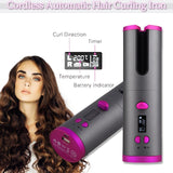 Wireless Automatic Hair Curler/Curling Ceramic Iron, USB Rechargeable