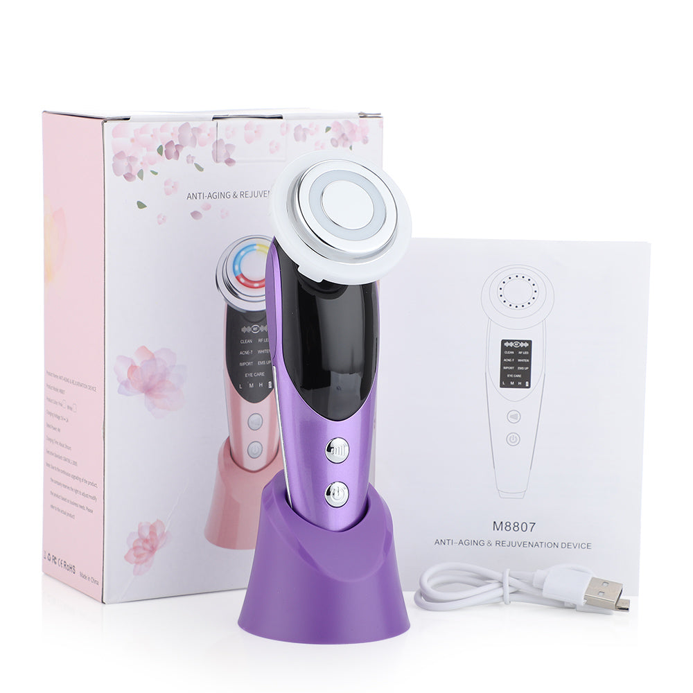 7-in-1 Facial Massager EMS Micro-current Color Light
