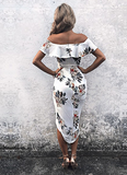 Ruffle Off-Should Dress, Floral Print